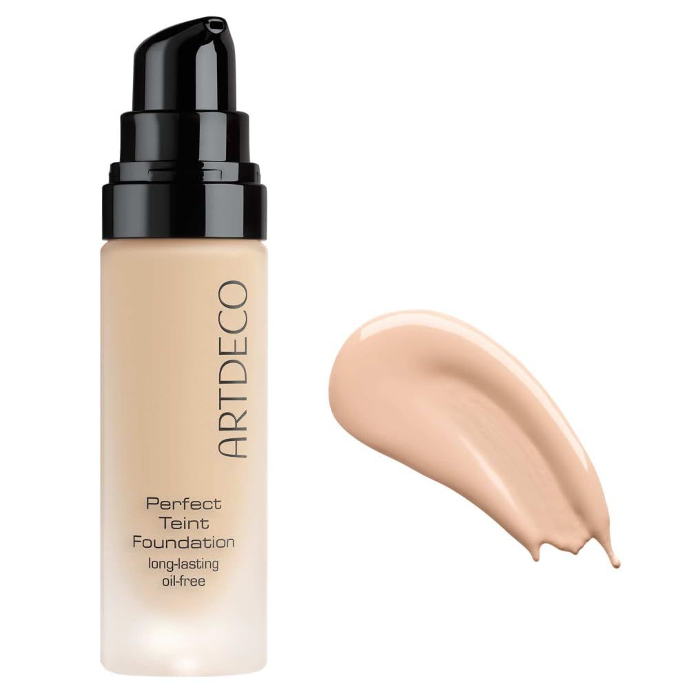 ARTDECO Perfect Teint Foundation - Gentle Ivory N08 - Lightweight Liquid Formula - Medium to Full Coverage - Without Mask-Like Effect - Conceals Imperfections - Vegan Makeup - Hyaluron - 0.67 Fl Oz
