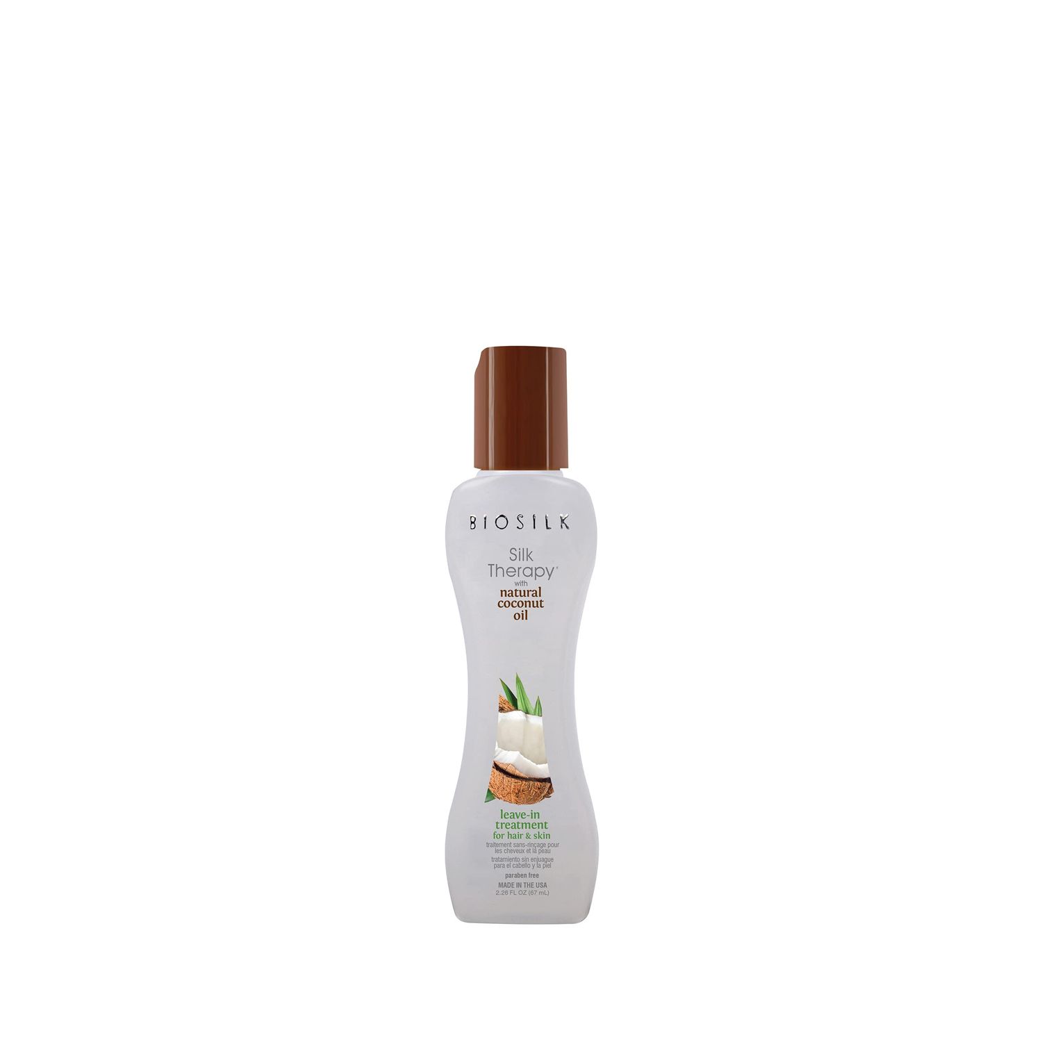 Farouk Biosilk Silk Therapy Organic Coconut Oil Leave-in Treatment For Hair &amp; Skin, 0.14 Ounce