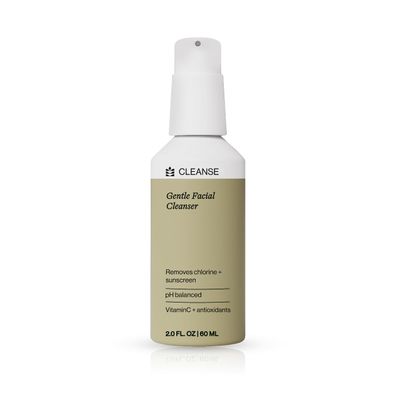 Dermasport Gentle Facial Cleanser for Swimmers and Other Athletes Removes Sunscreen and Chlorine - Moisturizing Face Wash, Fragrance &amp; Paraben-Free with Natural Extracts &amp; Exfoliation Complex 2 fl oz.