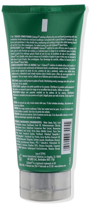 Clubman Beard 2-In-1 Conditioner 3 Ounce Tube (88ml) (3 Pack)