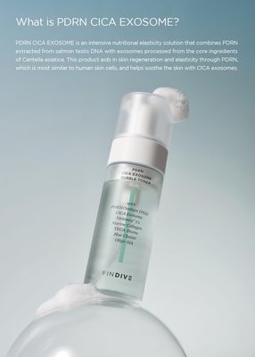 [FINDIVE Official] PDRN CICA Exosome Bubble Toner, PDRN (Sodium DNA) 1,000ppm, CICA Exosome 1,000ppm, Marin Collagen, Soothes, Regenerates Skin, 5.07fl.oz