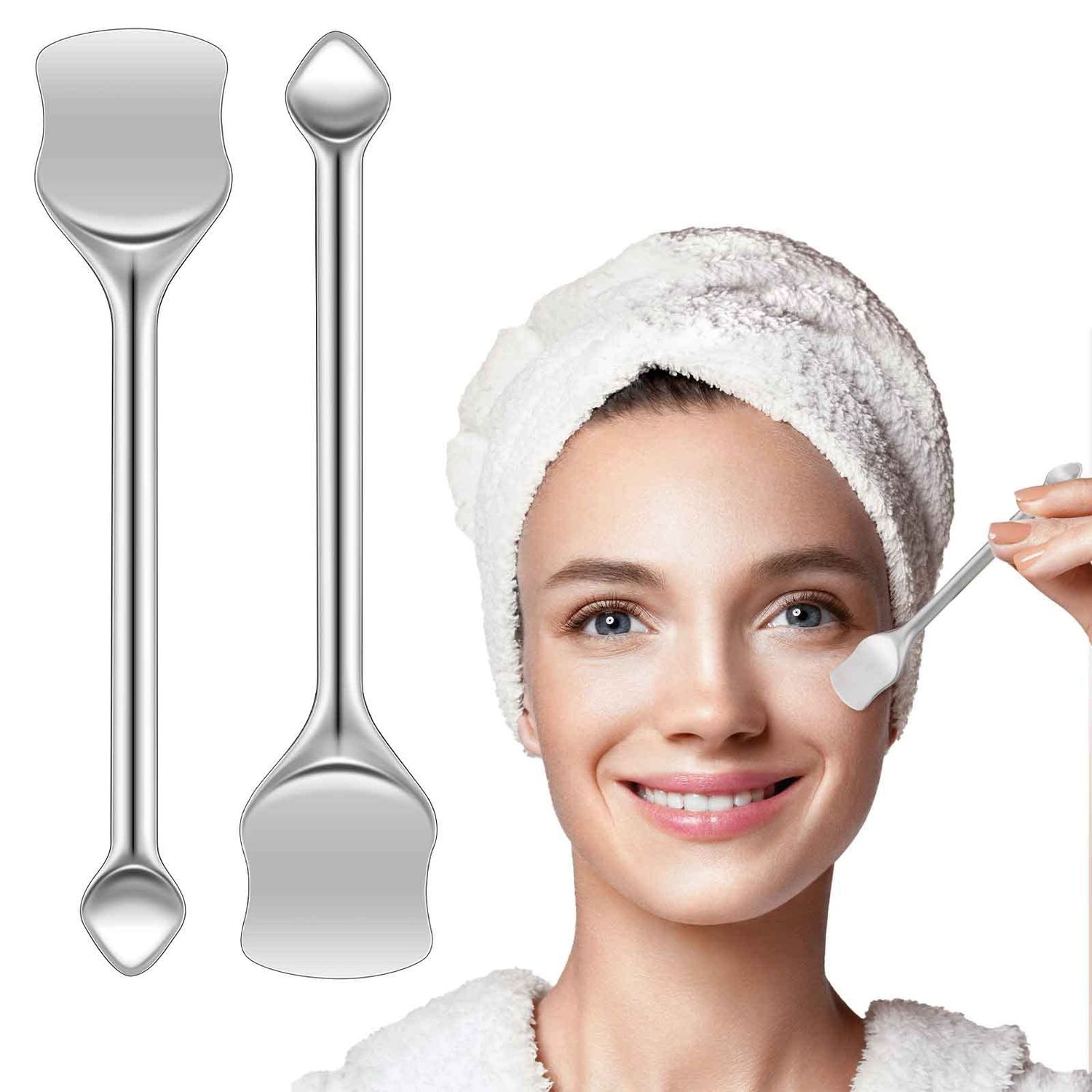2 Pieces Pore Prep Tool Blackhead Remover Comedones Extractor Metal Pimple Extractor Facial Skin Care Tools Pore Extractor Makeup Nose Face Tools for Women Men Whitehead Popping Zit Removing