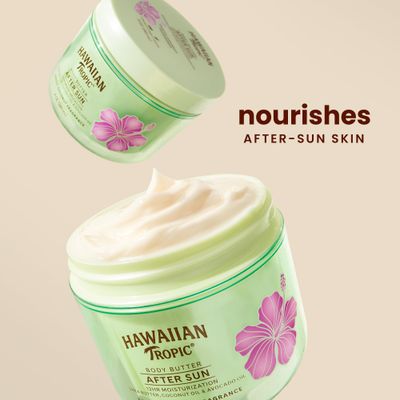 Hawaiian Tropic After Sun Body Butter with Coconut Oil, 8oz | After Sun Lotion, Stocking Stuffers for Adults, Christmas Gifts, Winter &amp; Beach Vacation Essentials, Moisturizing Body Lotion, 8oz
