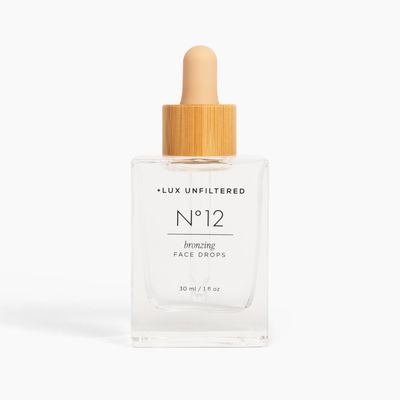 + Lux Unfiltered N°12 Bronzing Face Drops in Fragrance Free, Self Tanning Face Drops, Hyaluronic Acid, Vitamin E, Passionfruit Oil, Gluten Free, Cruelty Free + Vegan Free Self Tanner