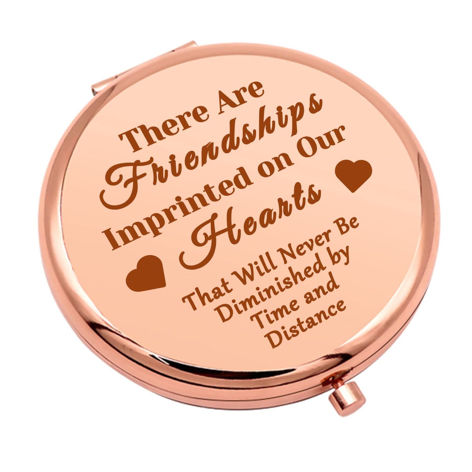 Friends Gift for Women Best Friend Birthday Gift Compact Makeup Mirror for Sister BFF Bestie Going Away Graduation Gift Long Distance Friendship Gifts for Women Inspirational Gift Travel Makeup Mirror