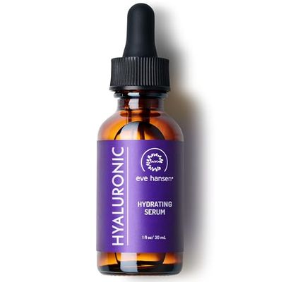Eve Hansen Hydrating Hyaluronic Acid Serum for Face with Vitamin C, Vitamin E, Green Tea | 72% Organic Firming Facial Moisturizer, Anti-Wrinkle, Skin Plumper (1 oz)