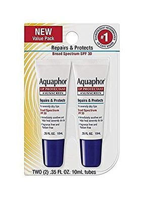 Aquaphor Lip Repair &amp; Protect Tube Blister Card Dual Pack, 0.35 Ounce