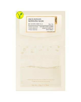 FULLY Rice Dough Facial Modeling Mask, Instant Hydration Boost, Radiance Boost, Skin Moisture Barrier, Nourishing, Vegan Hyaluronic Acid, Rice Bran Water, Aloe Extract 1.76oz x 4ea