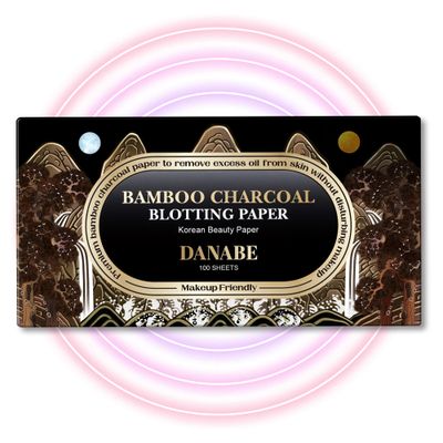[KPOP Beauty] Makeup Oil Blotting Paper - DANABE Bamboo Charcoal Face Oil Blotting Sheets - Korean Skincare Oil Absorbing Sheets - Sweat Blotting Sheets for Face (4x3.6 in.100 Large Sheets)