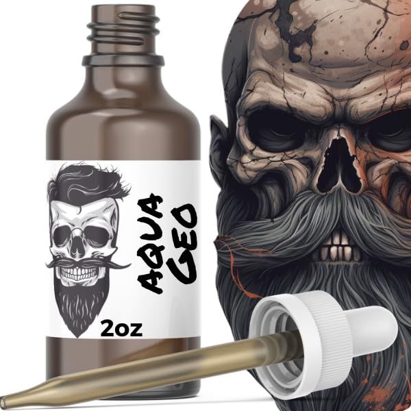 Frank SCENTS 2oz Luxury Anti-Aging COLOGNE Oil - With Plant Retinol &amp; 11 Natural Oils for Revitalizing Beard, Skin &amp; Hair (Aqua Geo)