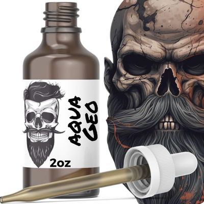 Frank SCENTS 2oz Luxury Anti-Aging COLOGNE Oil - With Plant Retinol &amp; 11 Natural Oils for Revitalizing Beard, Skin &amp; Hair (Aqua Geo)