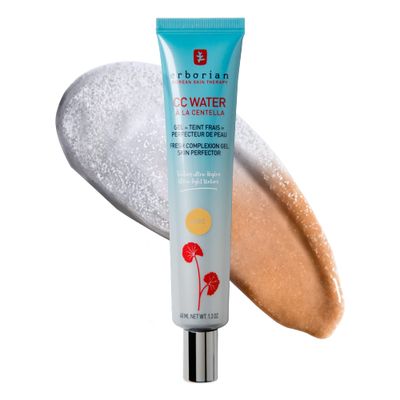 Erborian CC Water with Hyaluronic Acid, Dor - Ultra-Light Aqua Gel Color Corrector with Centella Asiatica &amp; Hyaluronic Acid - Plump, Softer &amp; Hydrated Skin - Korean Skincare Skin Perfector - 1.3 Oz