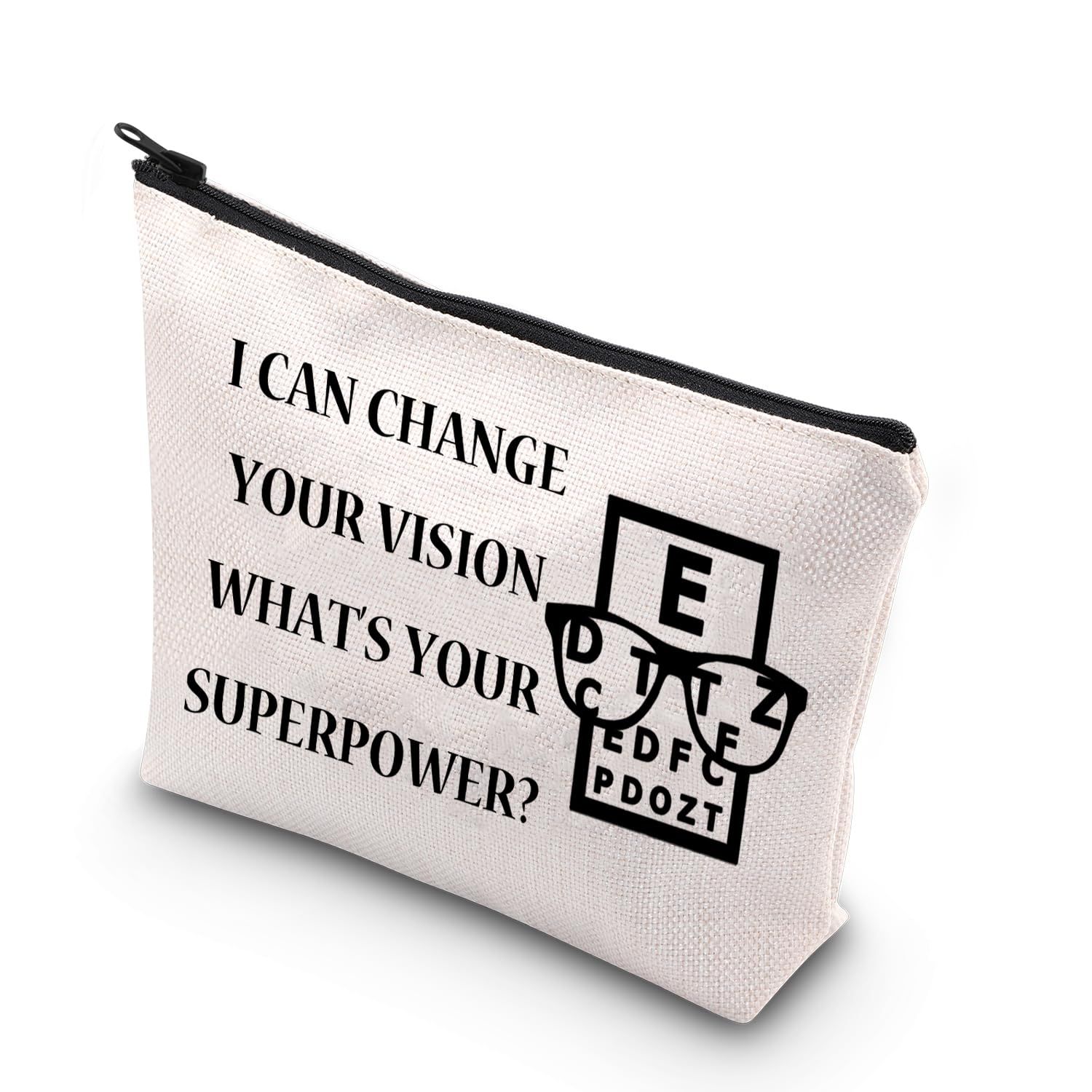 BDPWSS Funny Optometry Gift Optometrist Makeup Bag Eye Doctor Vision Gifts For Optician Ophthalmic Assistant Gift Ophthalmologist Gift (Change your vision)