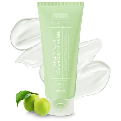 #OOTD Hydrating Facial Cleanser, Gentle Soothing Korean Cleanser Face Wash for Acne-prone Sensitive Skin. Green Plum Low pH Cleansing Gel 200ml 6.76 Fl. Oz.