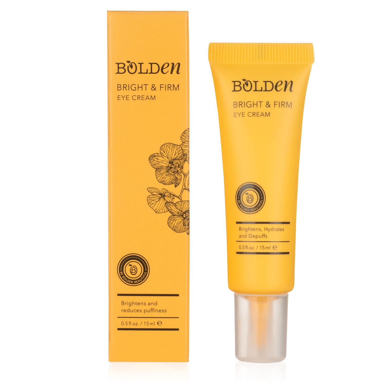 BOLDEN Bright &amp; Firm Eye Cream | Under Eye Cream for Dark Circles &amp; Puffiness | Hydrates and Improves Wrinkles | Fragrance Free | 0.5 Fl Oz