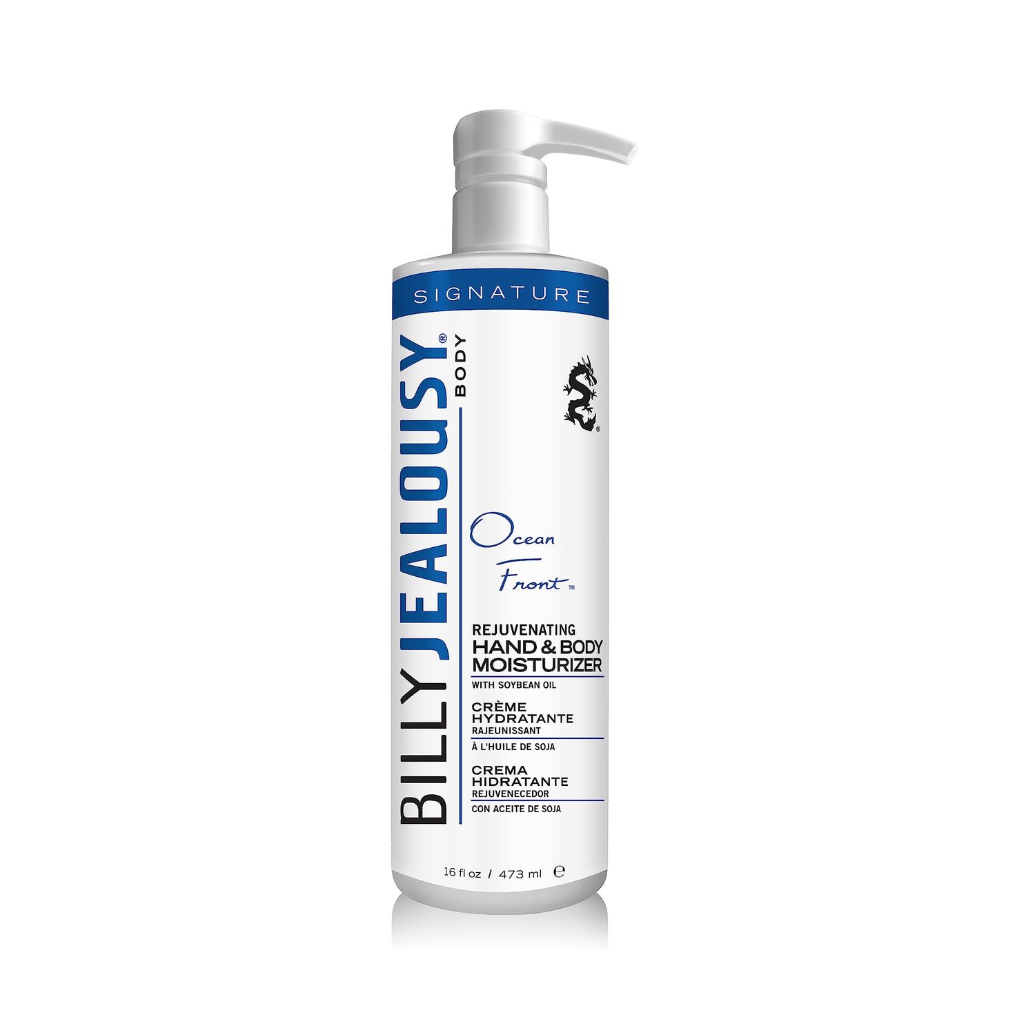 Billy Jealousy Ocean Front Hand &amp; Body Moisturizer for Soft Nourished Skin Ideal for All Skin Types, Non-greasy Body Lotion with Vitamin E &amp; Soybean Oil, 16 Fl Oz