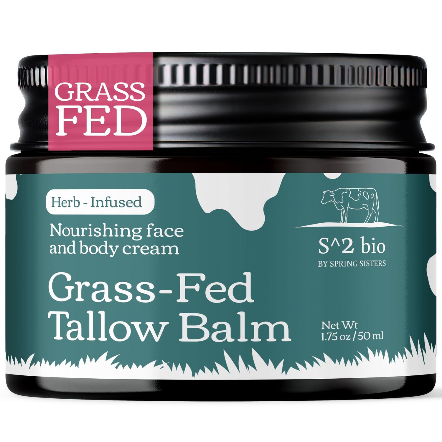 Beef Tallow For Skin Care Cream - Beef Tallow Face Moisturizer for Eczema, Cracked, Dry, Itchy, Irritated Skin - Grass Fed Beef Tallow Moisturizer for Body &amp; Face Avocado Scent - 1.75 oz