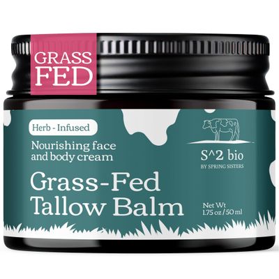 Beef Tallow For Skin Care Cream - Beef Tallow Face Moisturizer for Eczema, Cracked, Dry, Itchy, Irritated Skin - Grass Fed Beef Tallow Moisturizer for Body &amp; Face Avocado Scent - 1.75 oz