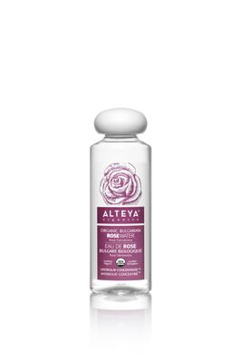Alteya Organics Rose Water USDA Certified Organic Facial Toner, 8.5 Fl Oz/250mL Pure Bulgarian Rosa Damascena Flower Water, Award-Winning Moisturizer BPA-Free Bottle with Reducer