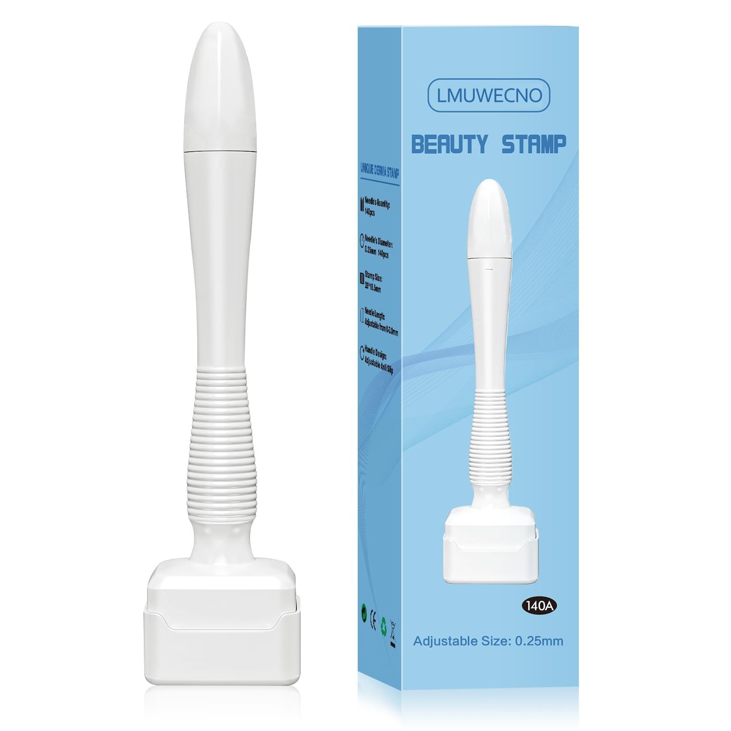 Beauty Derma Stamp, Professional Microneedling Stamp 0.25 mm, DermaStamp for Men Women Home Use
