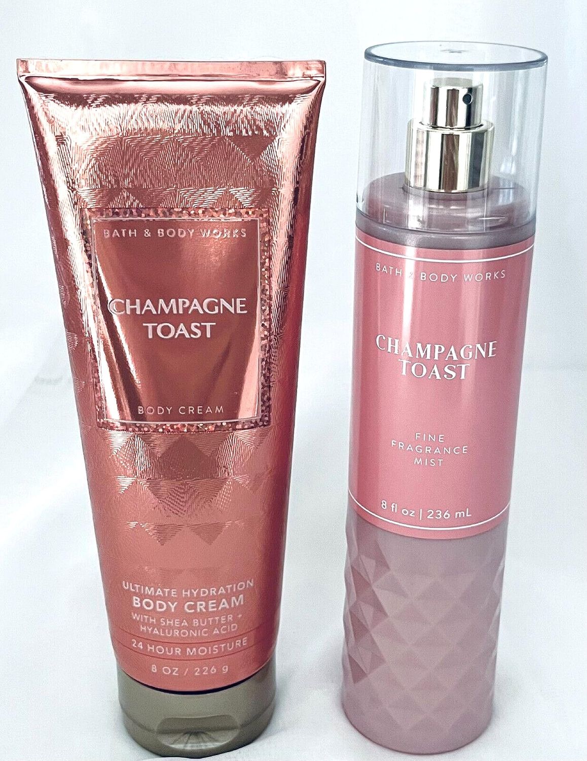 Bath and Body Works - Champagne Toast - Fine Fragrance Mist and Ultra Shea Body Cream - Full Size -2019