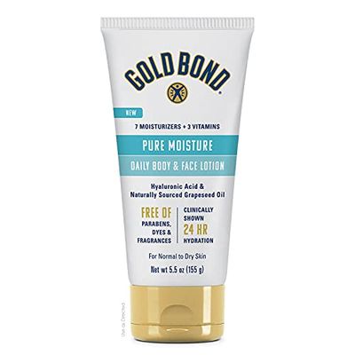 Gold Bond Pure Moisture Lotion, 5.5 oz., Ultra-Lightweight Daily Body &amp; Face Lotion