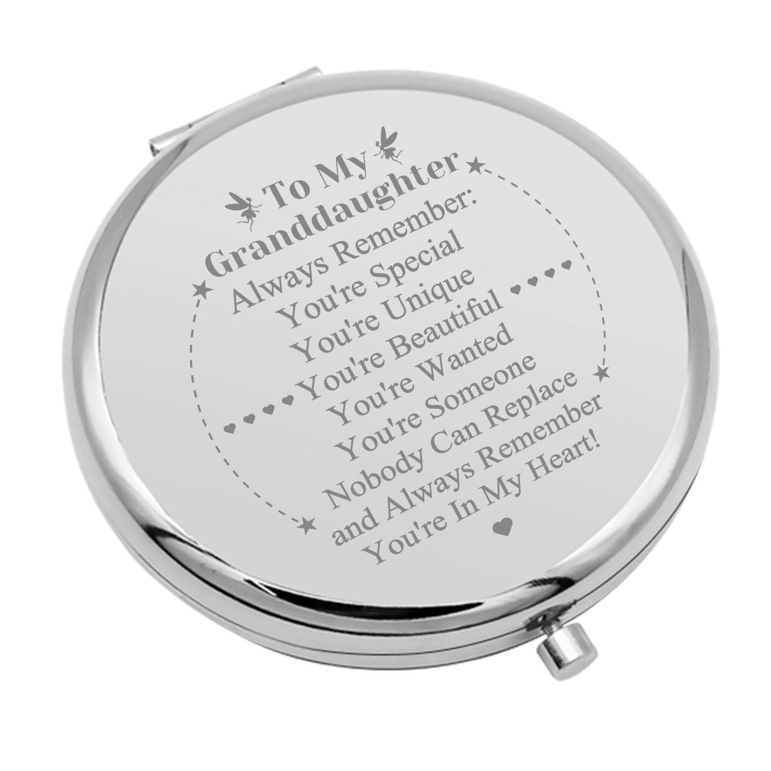 Granddaughter Gifts from Grandma Travel Makeup Mirror Granddaughter Graduation Gifts Inspirational Gift Rose Gold Compact Makeup Mirror Granddaughter Gifts from Grandparents Christmas Birthday Gifts