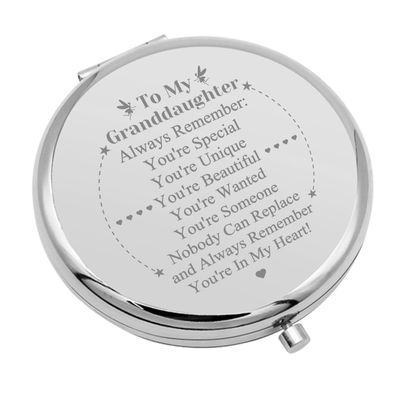 Granddaughter Gifts from Grandma Travel Makeup Mirror Granddaughter Graduation Gifts Inspirational Gift Rose Gold Compact Makeup Mirror Granddaughter Gifts from Grandparents Christmas Birthday Gifts
