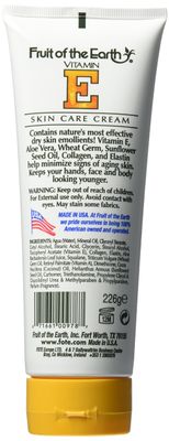 Fruit of the Earth Vitamin-E Cream Tube, 8 Ounce