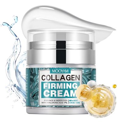 Collagen Cream with Retinol for Face, Hyaluronic Acid Face Cream Moisturizer for Tightening and Neck, Hydrating Wrinkle Face Lotion Day &amp; Night Facial Moisturizer for Women &amp; Men