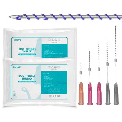 ESTEVO PDO Screw Thread, Improves Skin, Lift and Restore Skin Elasticity and Radiance, Pdo Thread Increase Firmness (20PCS-29G*50mm)