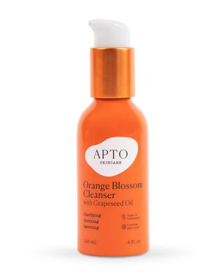 APTO Orange Blossom Cleanser w/Grapeseed Oil: Gentle but Effective Lightly-Foaming Daily Face Wash for Skin That&#39;s Clarified &amp; Refreshed, 4 fl. oz.