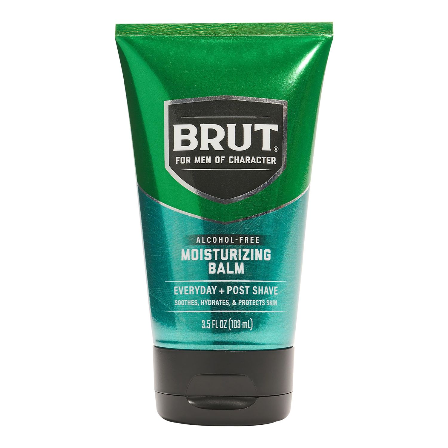 BRUT Moisturizing Balm - Soothing Mens Face Moisturizer with Signature Scent - Lightweight and Grease-Free Aftershave Lotion - 3.5 oz