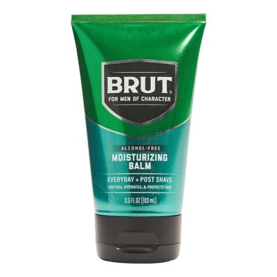 BRUT Moisturizing Balm - Soothing Mens Face Moisturizer with Signature Scent - Lightweight and Grease-Free Aftershave Lotion - 3.5 oz