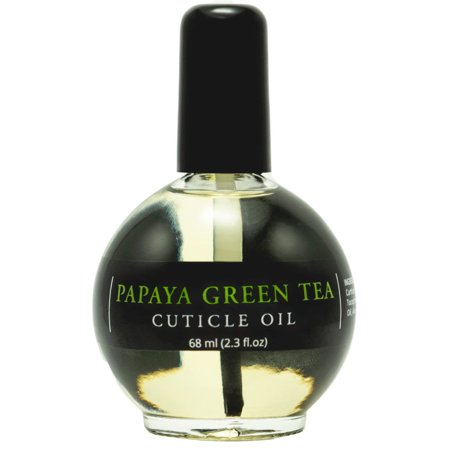 Ellie Chase Moisturizing Cuticle &amp; Nail Care Oil 2.3 Fl Oz - Papaya Green Tea Scented - Infused with Jojoba Oil, Aloe, Vitamin E - Nail &amp; Cuticle Hydration, Repair, Moisturizer, Strengthener, Growth
