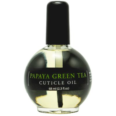 Ellie Chase Moisturizing Cuticle &amp; Nail Care Oil 2.3 Fl Oz - Papaya Green Tea Scented - Infused with Jojoba Oil, Aloe, Vitamin E - Nail &amp; Cuticle Hydration, Repair, Moisturizer, Strengthener, Growth