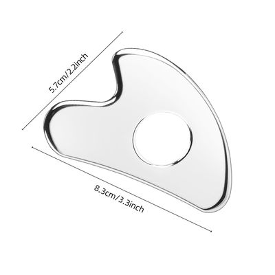 BTYMS Gua Sha Facial Tools Stainless Steel, Heart Shaped Guasha Tool with Hole Metal Face Sculpting Tool Skin Care Massage Scraper