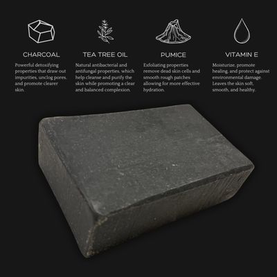 Bacne Bar: All Natural Body Acne Soap with Charcoal, Pumice, Tea Tree Oil &amp; Vitamin E to Get Rid of Bacne Fast, Back Acne Treatment as part of a Clear Skin Routine