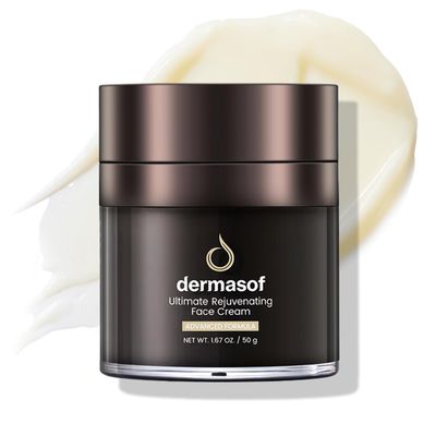 Dermasof Ultimate Rejuvenating Moisturizer Face Cream Possesses Anti Aging&amp;Wrinkle&amp;Oxidant&amp;Glycation Properties,Facilitates Hyaluronic Acid Synthesis and Enhances Skin Firmness and Elasticity;1.67 OZ