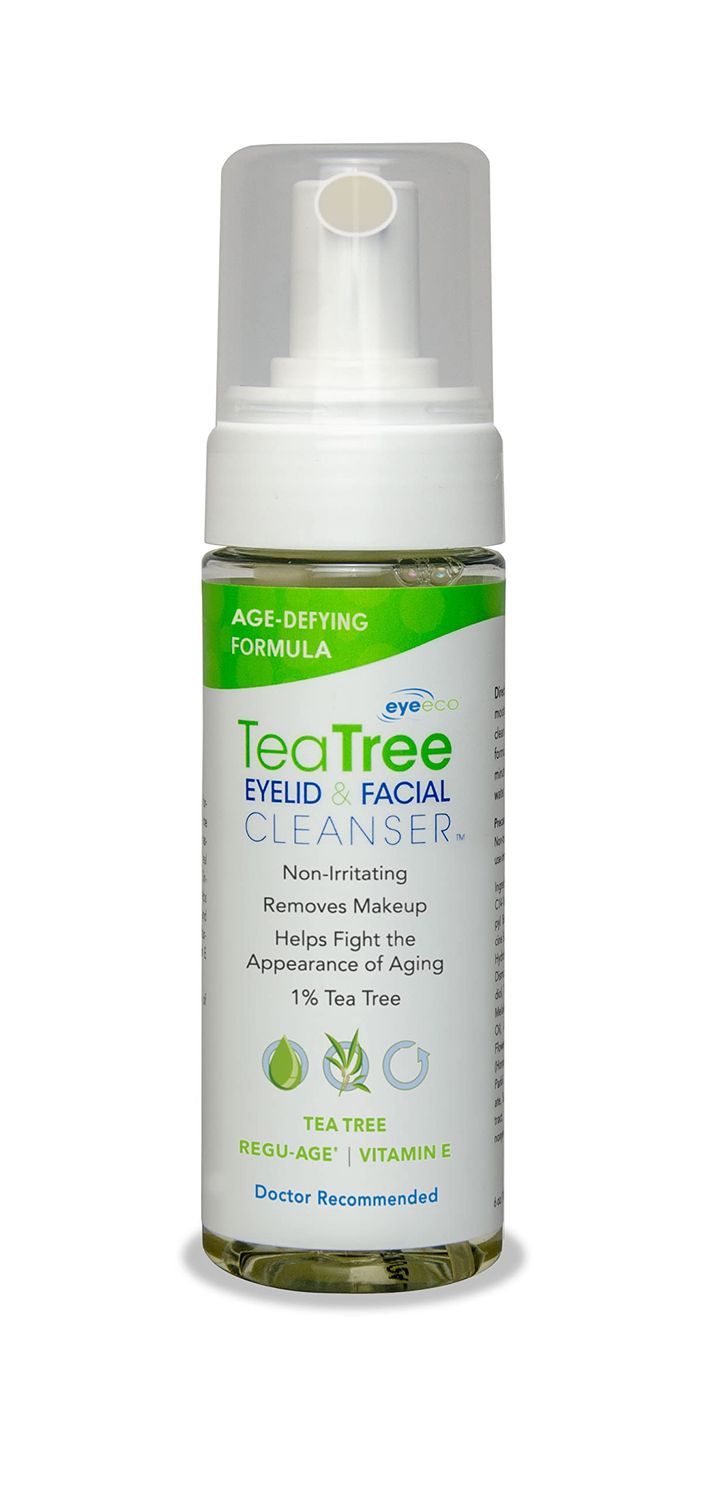 Eye Eco Age-Defying Tea Tree Eyelid and Facial Cleanser -Hydrating &amp; Non-Irritating Cleanser - Infused with Shea Butter &amp; Vitamin E - Vegan and Gluten-Free -180mL
