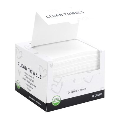 Disposable Face Towels, Biodegradable Facial Towels Clean Face Towels XL, Super Soft and Thick, Makeup Remover Dry Wipes, Face Cloths for Sensitive Skin, 10&quot;12&quot; 50 Count
