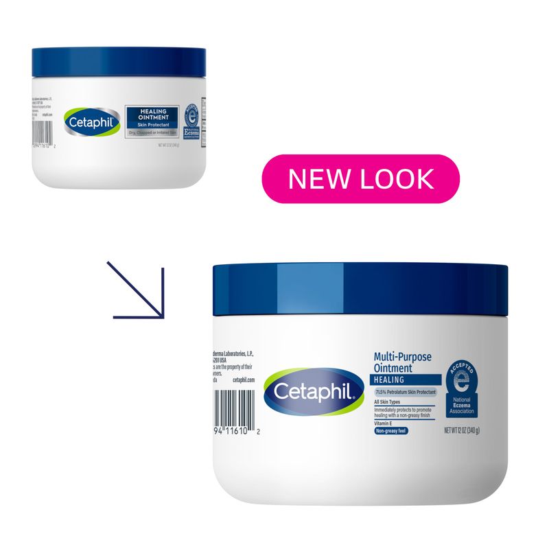 Cetaphil Healing Ointment, 12 oz, For Dry, Chapped, Irritated Skin, Heals and Protects, Soothes Cracked Hands and Chapped Lips, Hypoallergenic, Fragrance Free