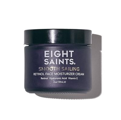 Eight Saints Retinol Facial Moisturizer Cream, For Firming Face, Neck &amp; Eye Wrinkles and Lines, Deep Hydrating Lotion, Fragrance-Free, 2 Ounces