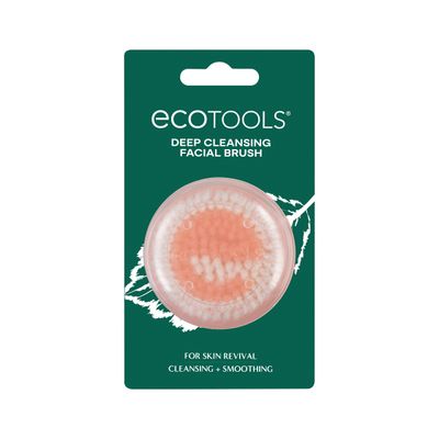 EcoTools Deep Cleansing Facial Brush, Manual Facial Cleansing Brush Exfoliates &amp; Deeply Cleanses, Remove Makeup &amp; Dry Skin, Eco-Friendly Face Brush for Cleansing, Color May Vary, 1 Count