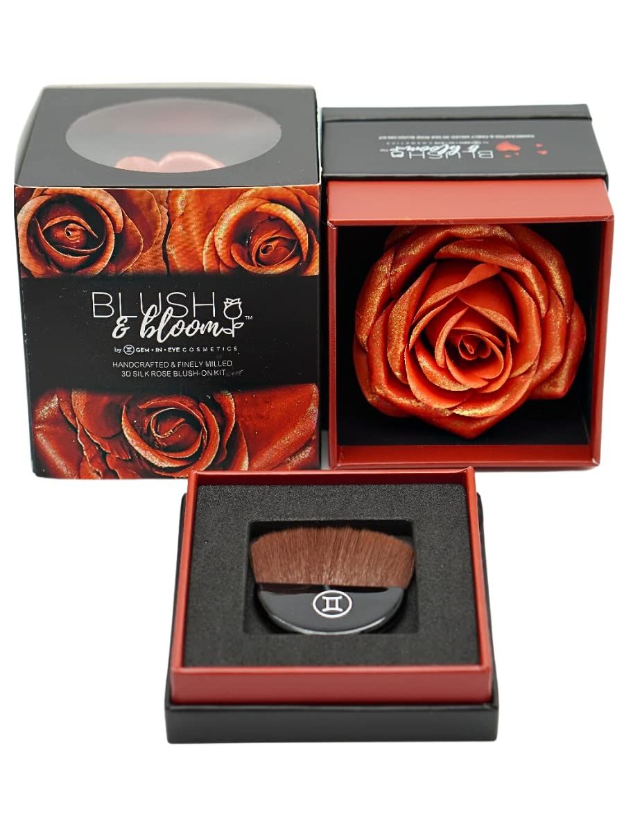 GEM.IN.EYE Cosmetics Blush &amp; Bloom LOVE EDITION: FIERCE 3D Silk Rose Blush on Powder