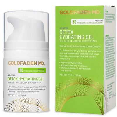 GOLDFADEN MD Detox Hydrating Gel for Face | BHA Skin Balancing Treatment Moisturizer w/Salicylic Acid &amp; Mallow Extract| Helps Clear &amp; Balance Oily, Problematic Skin 1.7 fl oz