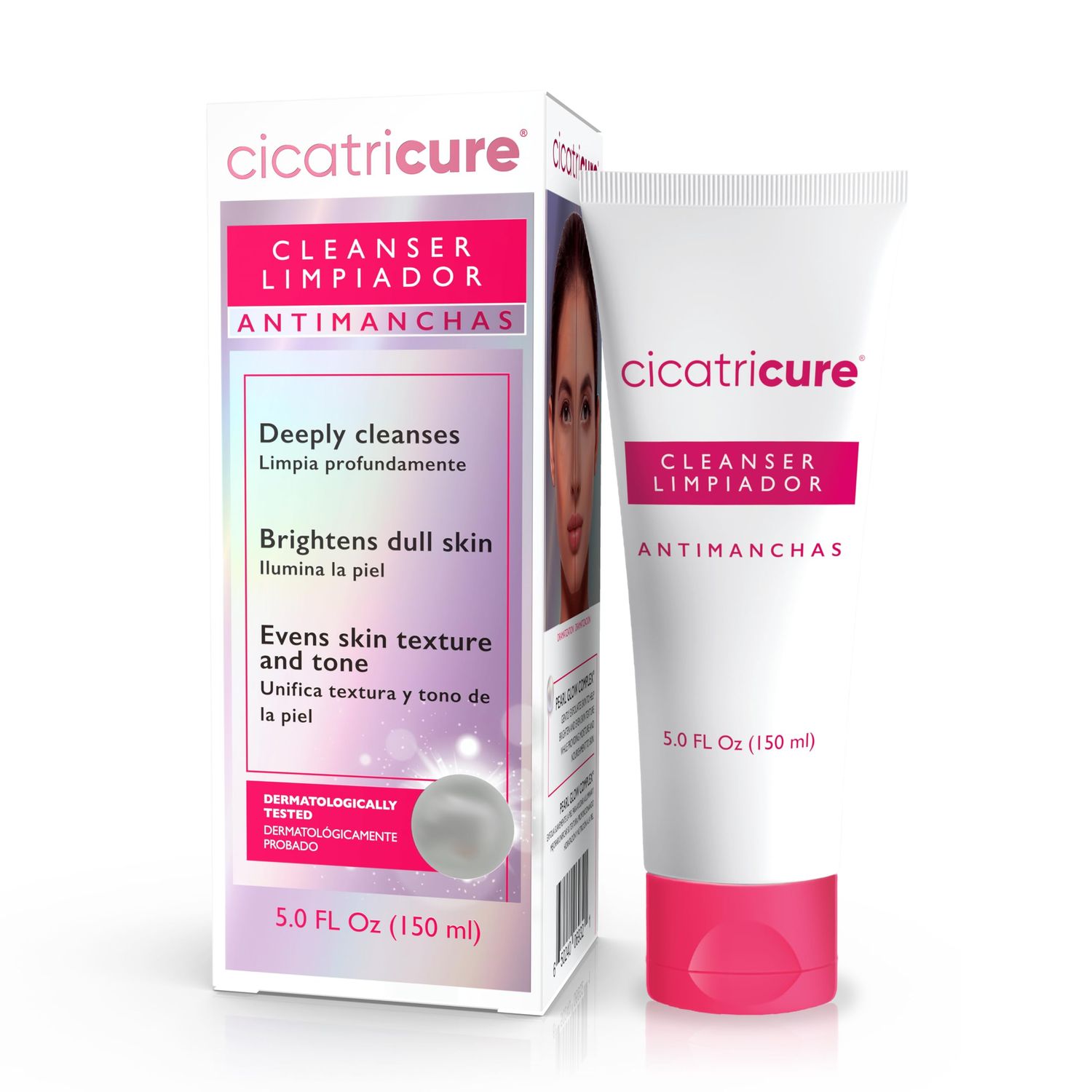 Cicatricure Antimanchas Face Wash, AHA &amp; PHA Facial Cleanser, Deeply Cleanses, Exfoliates &amp; Helps Brighten Dull Skin, Lactic &amp; Salicylic Acid Face Wash, Paraben &amp; Sulfate Free - 5 Fl. Oz.