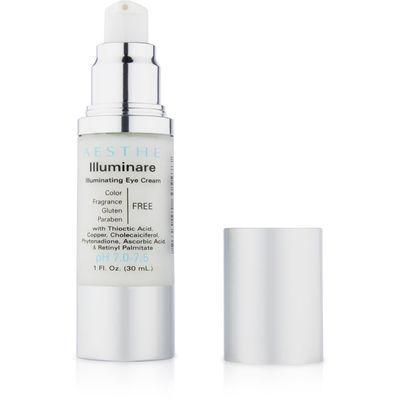 Aesthe Illuminare Illuminating Eye Cream - Color-Free, Fragrance-Free, Gluten-Free Skincare for Eyes with Thioctic Acid, Copper &amp; More - For Puffiness &amp; Dark Circles - Tighten &amp; Smooth - 1 fl oz