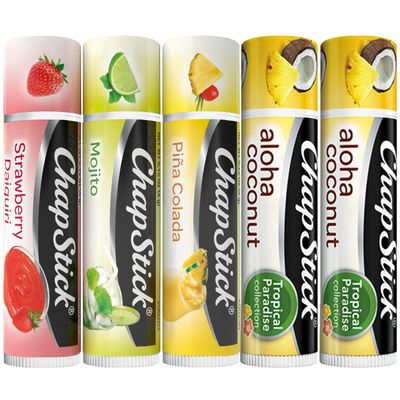 ChapStick Lip Care Bundle - Mocktail Collection + Aloha Coconut Lip Balm, 0.15 Oz Ea (5 Piece Set)