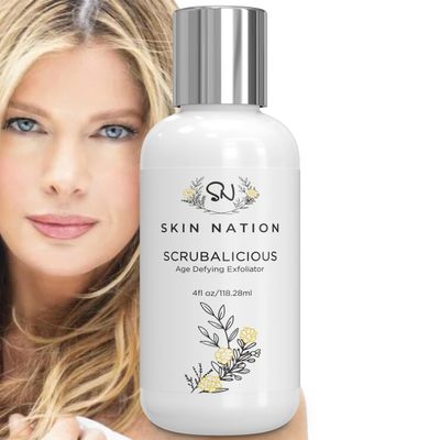 Age Defying Face Scrubber, Invigorating Exfoliating Face Wash, Gently Removes Dull, Dead Skin, Enriching Face Scrubber Exfoliator with Organic Aloe, Tea Tree &amp; Jojoba Beads For Healthy, Bright Skin